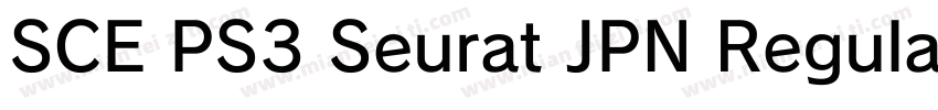 SCE PS3 Seurat JPN Regular字体转换